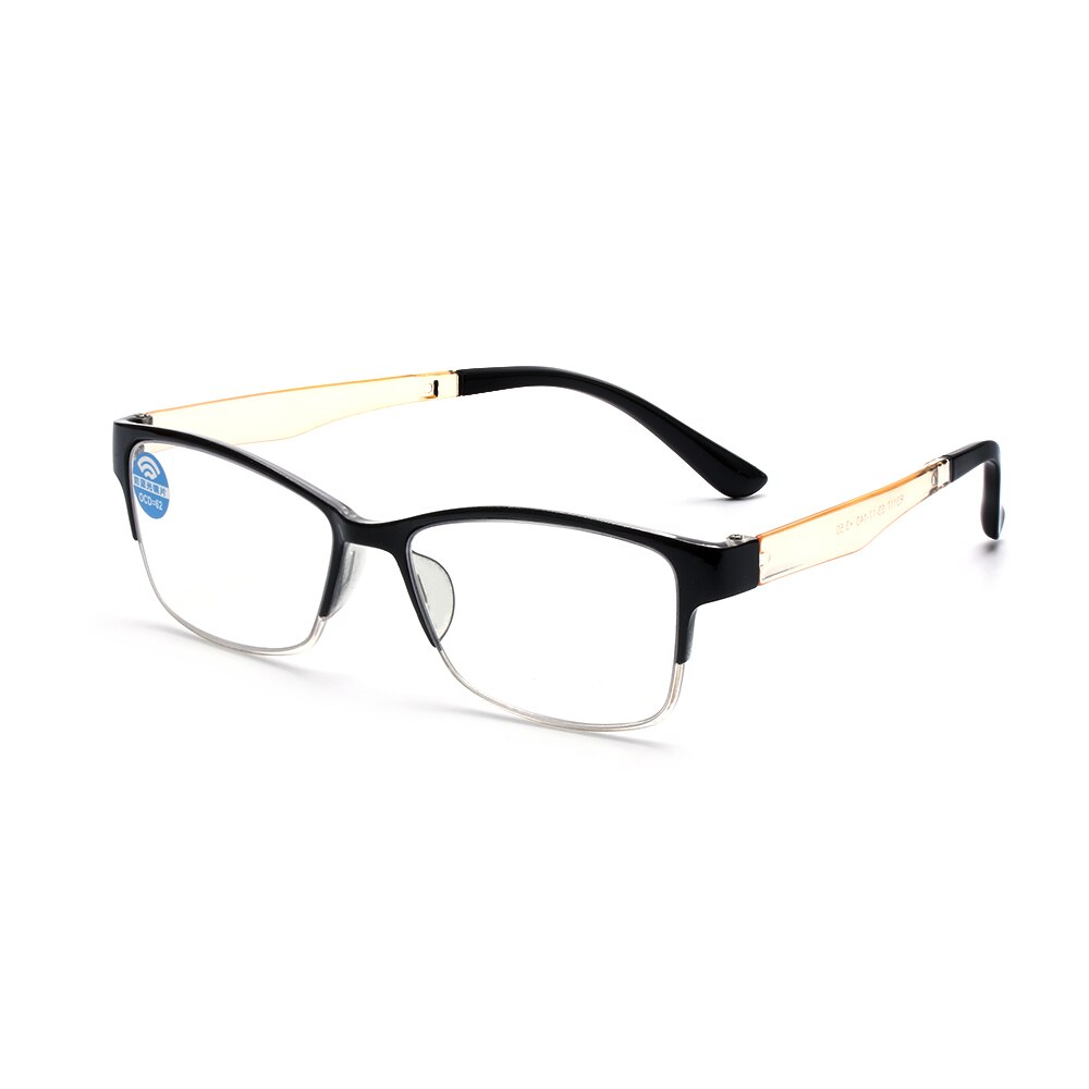 1 stuk anti-blauw licht leesbril slimme progressieve multifocale presbyopie bril anti-reflectie oogvermoeidheid oogzorg brillen: +100 / Geel