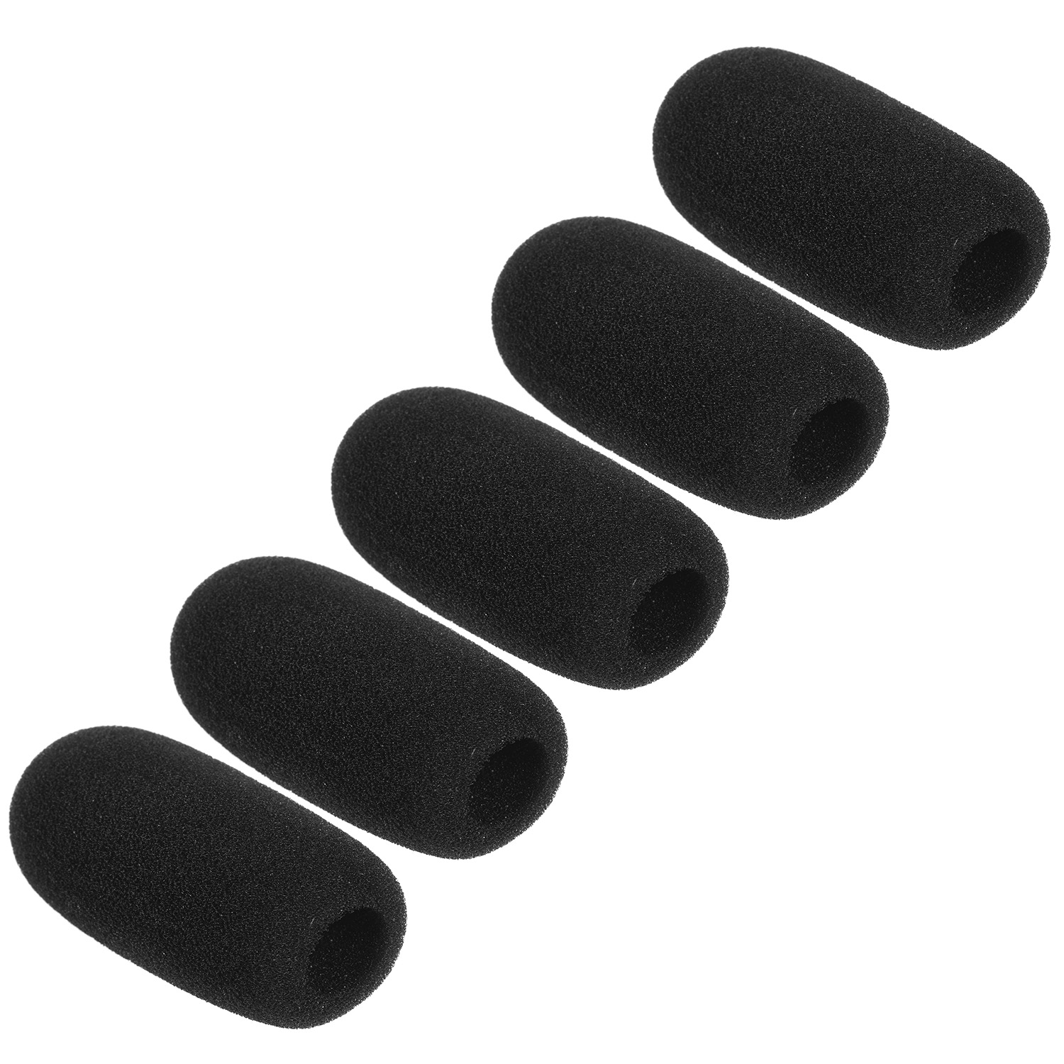 Mini Microfoon Windschermen Mic Foam Covers Voor Revers Lavalier Headset Microfoon Zwart, Pack Van 5 Stuks
