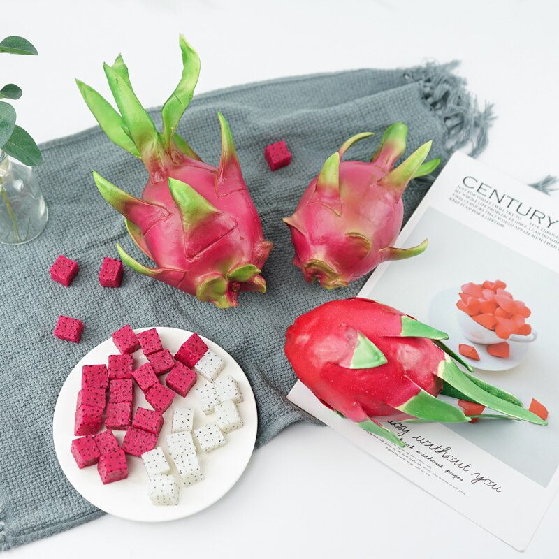 1Pc Simulatie Hele Dragon Fruit En Pulp Lump De Ma... - Vicedeal