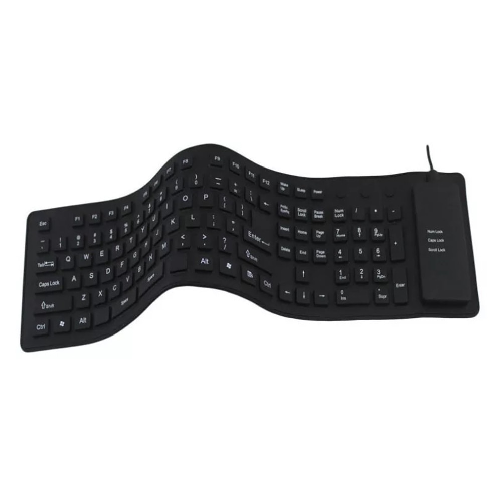 Neue Faltbare Silikon Tastatur USB Verdrahtete Silizium Schutz Haut Weiche Wasserdichte rollen hoch Kieselsäure Gel Tastatur für Laptop Notizbuch