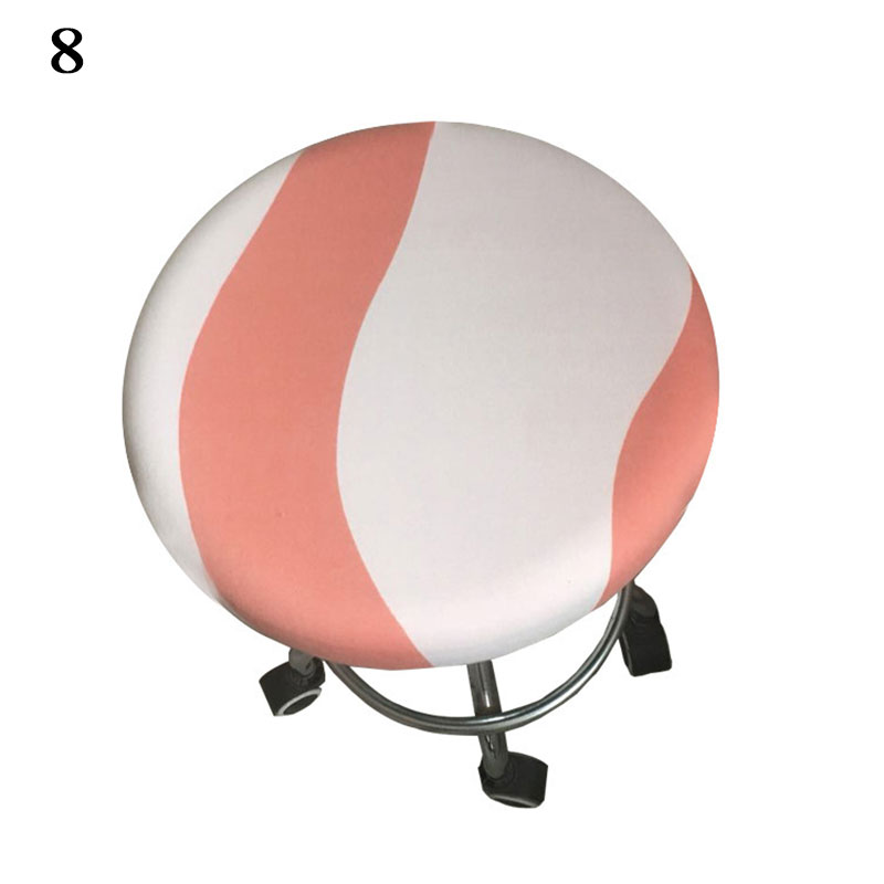 Ronde Stoel Cover Spandex Bar Kruk Cover Elastische Stoelhoezen Thuis Stoel Eenvoudige Stretch Stoel Cover Bloemen gedrukt