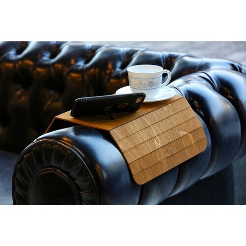 Seat Lade Side Salontafel 1 Pcs Berk Grenen 30X43 Cm Decoratieve Opvouwbare Bank Bijzettafel