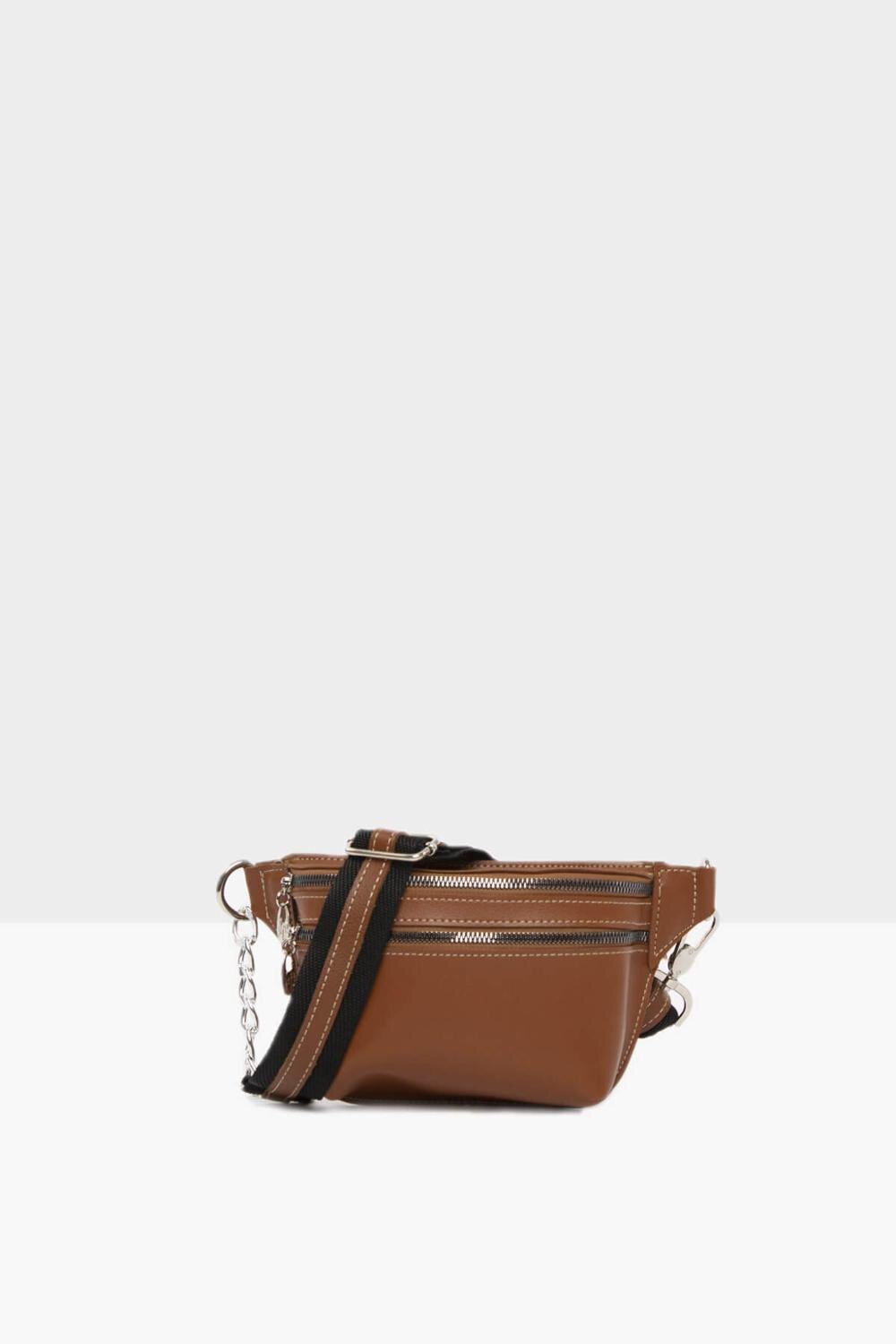 Sac de taille femme bracelet en cuir léger avec chaîne facile à transporter belle