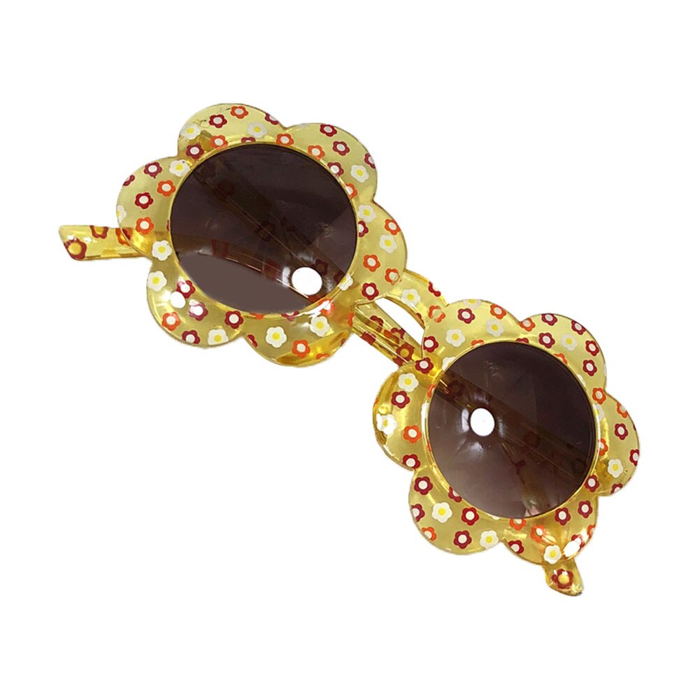 Gafas de sol para niños, lentes de sol infantiles de estilo Rural con estampado de flores, redondas, a prueba de sol, resistentes al desgaste,: G