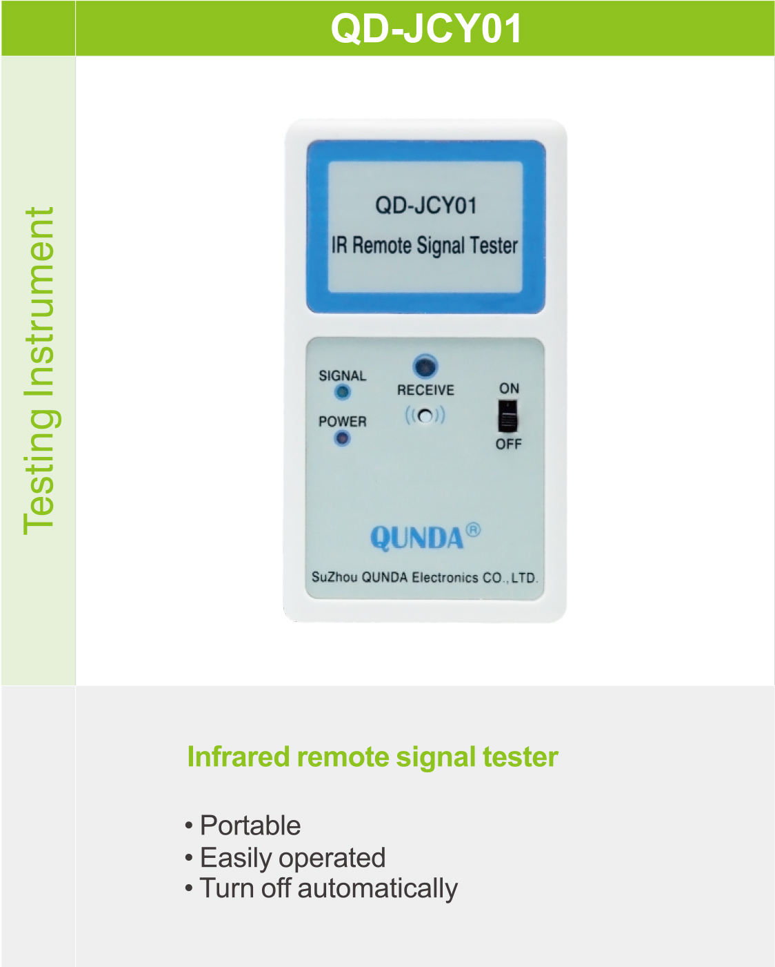 Quunda QD-JCY01 – testeur de signal à distance infrarouge
