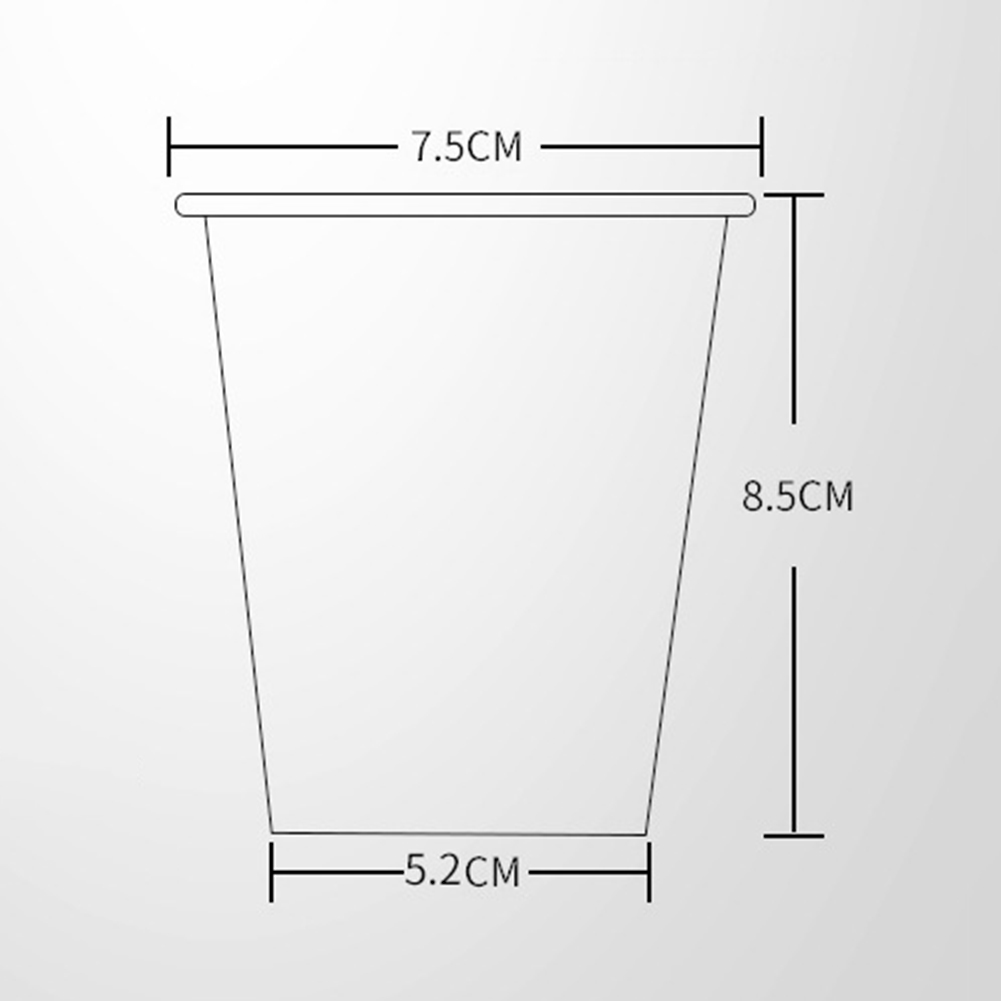 50 Stuks 235Ml Bamboevezel Kantoor Wegwerp Kopjes Koffie Cup Dikke Melk Thee Cups Feestartikelen