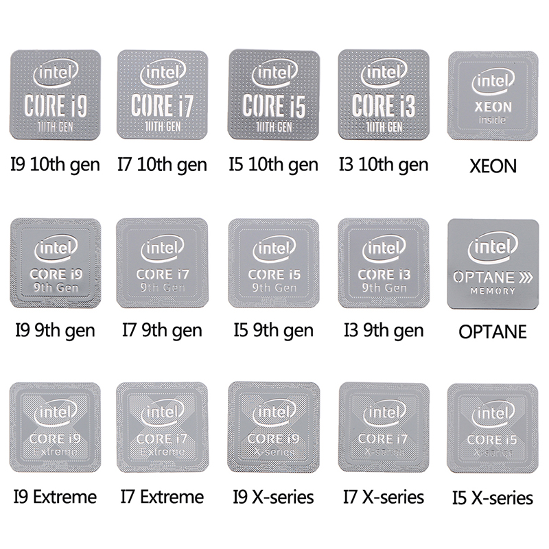 10th Generation Intel Core I9 I7 I5 I3 CPU Metal Sticker Laptop Logo Sticker Home School Office
