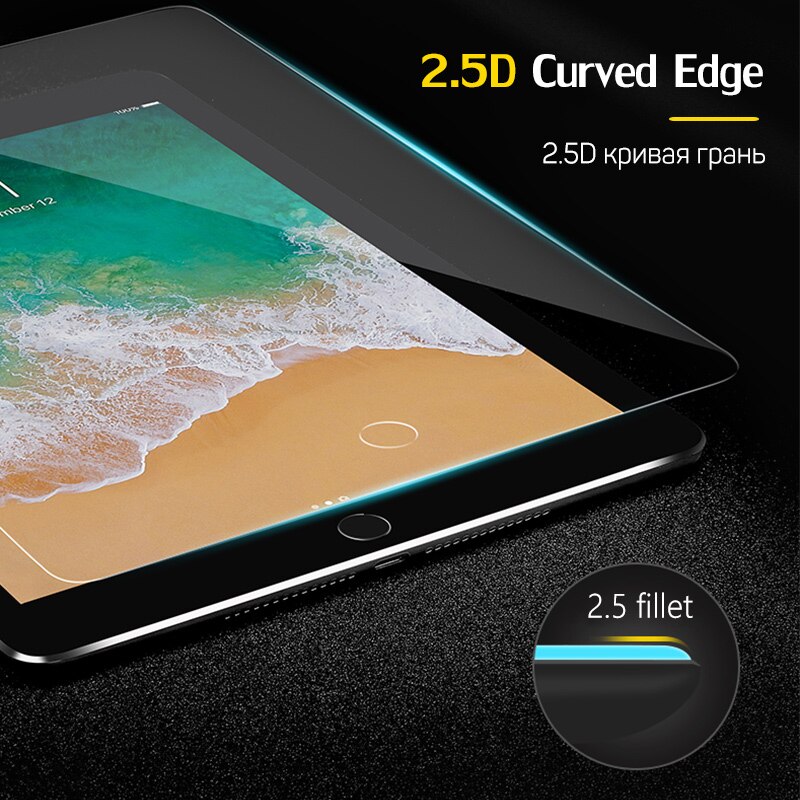 2.5D Protective Glass Case for Ipad Mini 2 Glass Protection for Ipad 2 Mini 3 4 5 Pro 7.9 9.7 10.5 Inch Screen Tablet