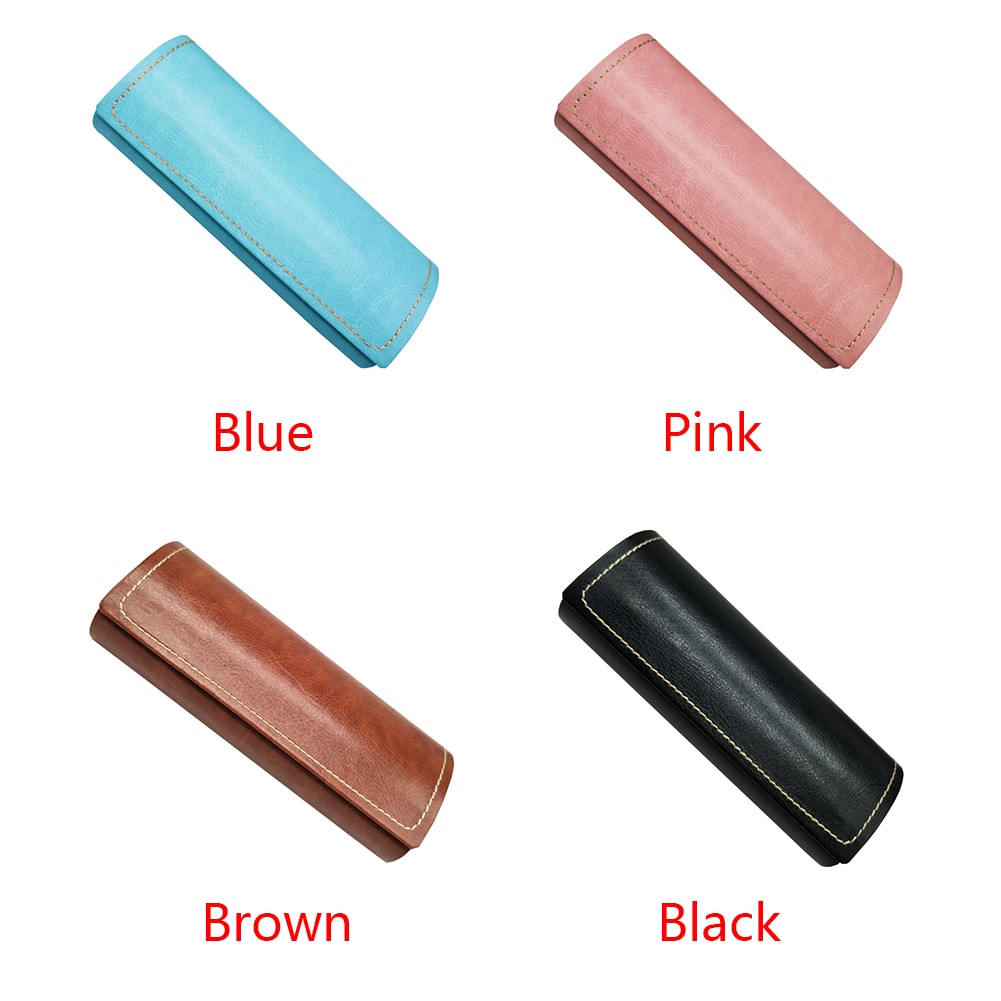 Leather Glasses Case For men Waterproof Hard Frame Eyeglass Case Women Reading Glasses Box Multicolor Spectacle Cases