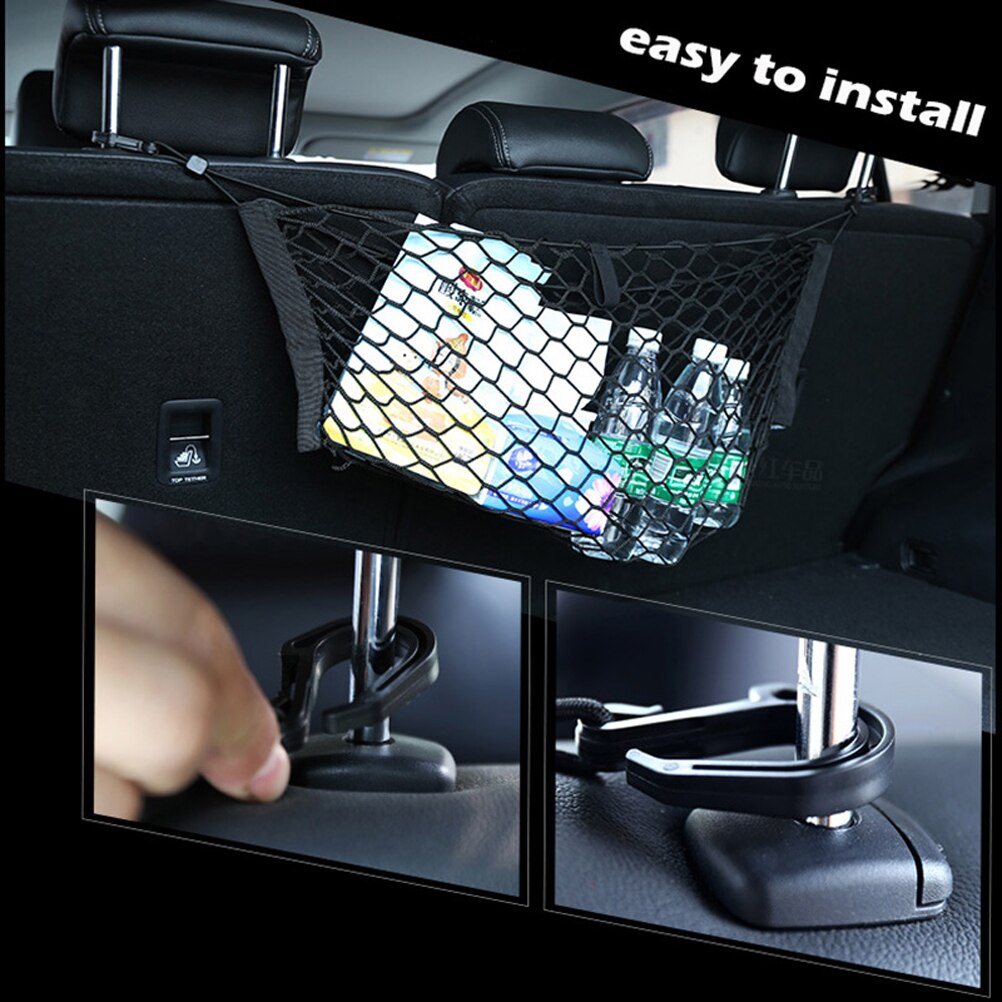 Red de carga ajustable de alta resistencia malla elástica de Nylon Universal con ganchos organizador de almacenamiento de equipaje accesorios de coche para camión SUV