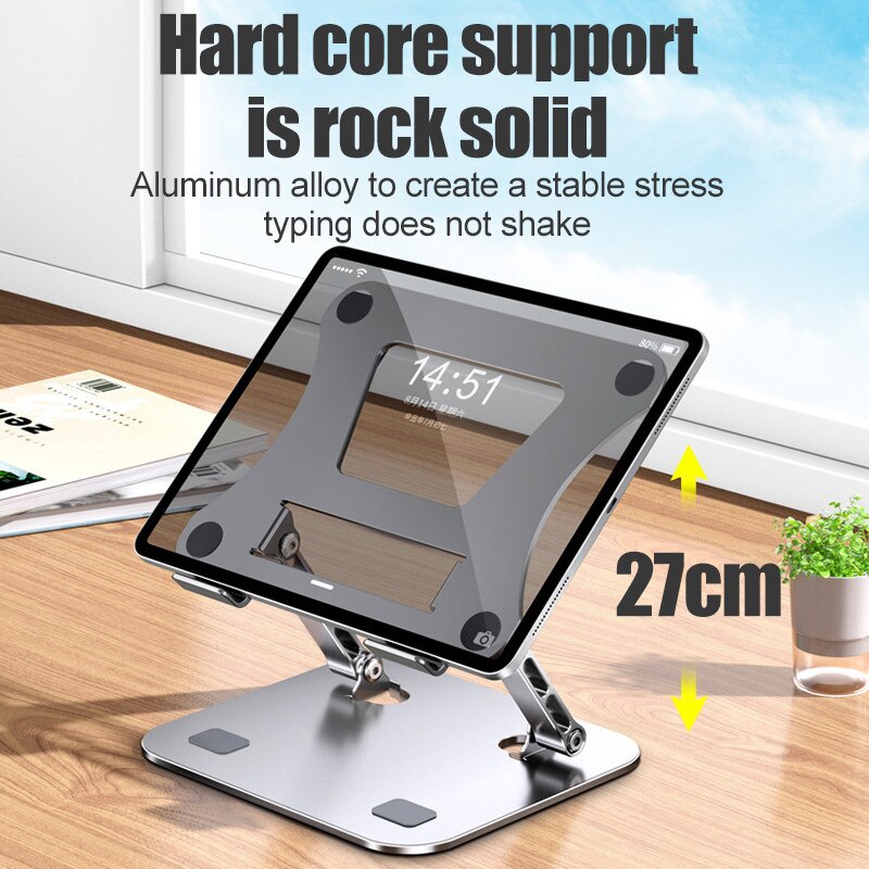 Laptop Stand Adjustable Aluminum Alloy Notebook Stand Computer Tablet Stand Compatible with Air Pro Dell HP Lenovo Holder Riser