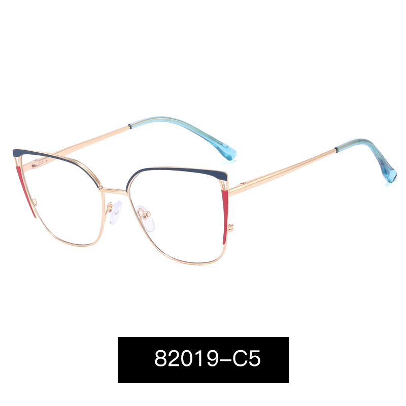 Kanspace Anti Blue Light Computer Eyewear Prescription Optical Vintage Metal Women Eyeglasses Cat Eye Glasses 82019: 82019-C5
