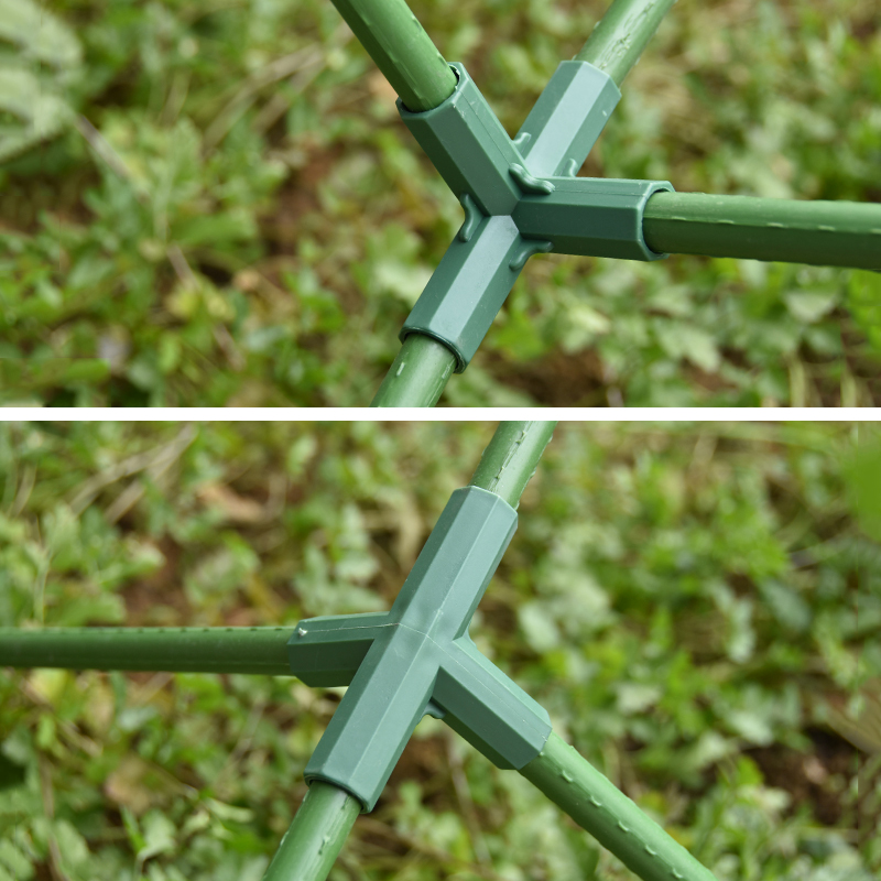16mm Plant Flower Stand Connector Gardening Plant Stakes Edging Corner Connection Wardrobe Greenhouse Frame Building Fittings