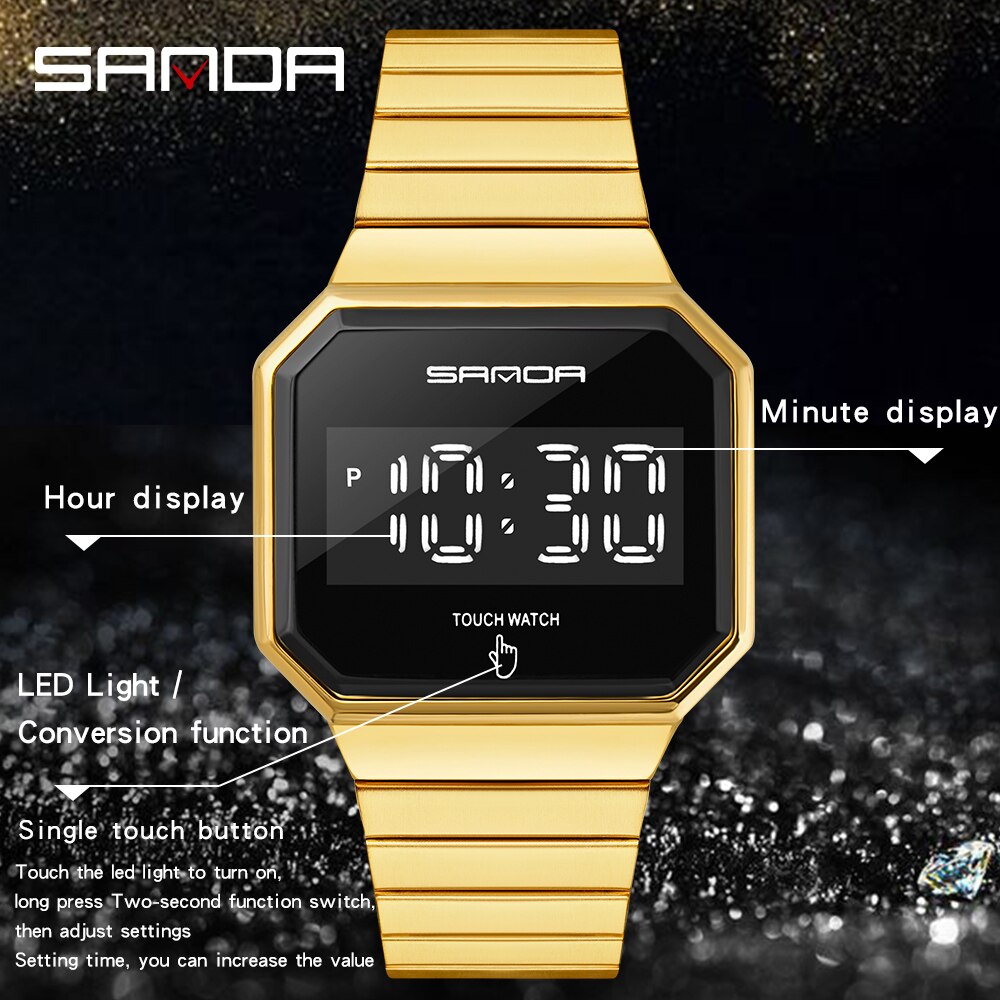 Sports Watches Man LED Touch Screen Electronic Shock Wristwatch Waterproof Digital Male Clock Relogio Masculino