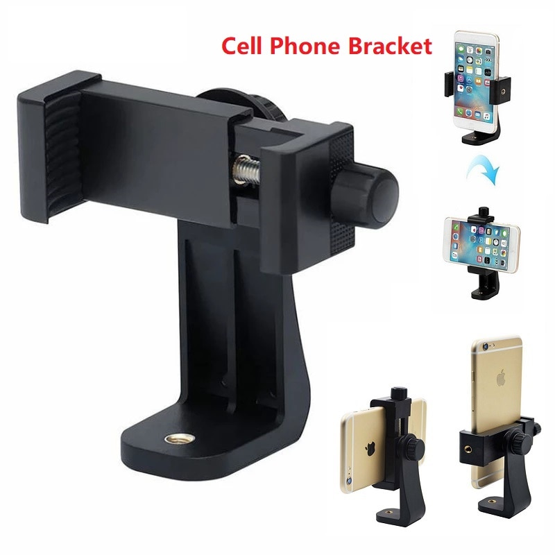 Mobiel Statief Mount 360 Graden Rotatie Mobiele Telefoon Stand Mobiele Telefoon Clip Houder Verticale Bracket Adapter Voor Samsung Iphone