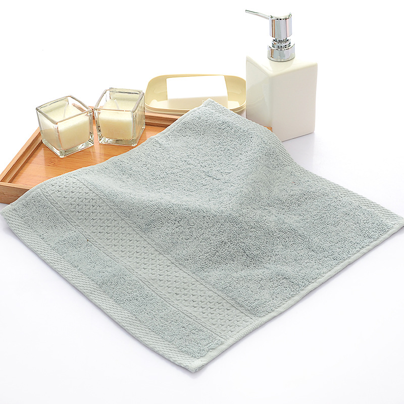 Asciugamano per il viso piccolo in cotone 100% Asciugamani quadrati morbidi per il lavaggio del viso per bambini Panno per il viso per bambini Puro assorbente Cura del viso 34x34 cm Casa: Brown