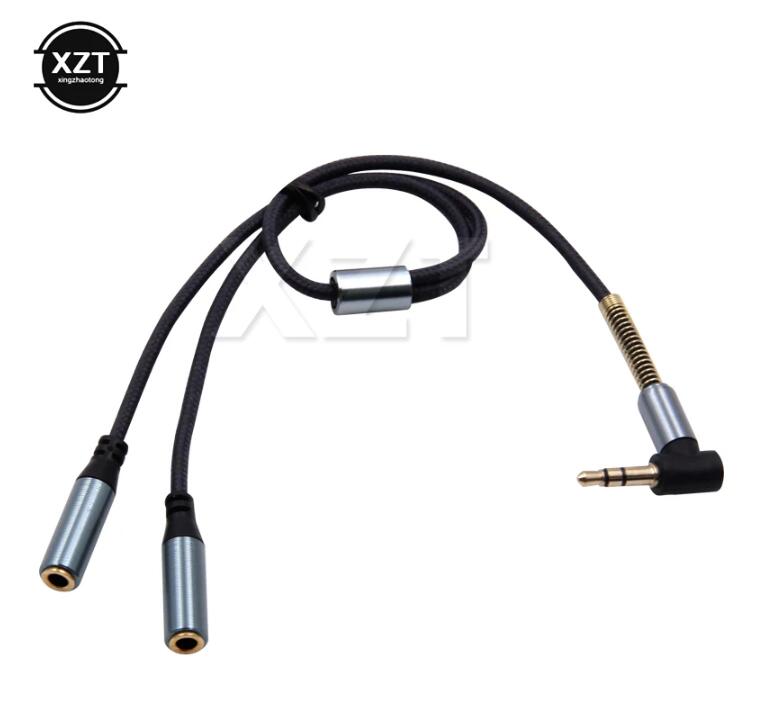 3,5 mm 1 do 2 Audio Aux Y Rozgałęźnik kabla Adapter męski do podwójnego żeńskiego złotego złącza 3,5 Jack do słuchawek Akcesoria do słuchawek: Niebieski
