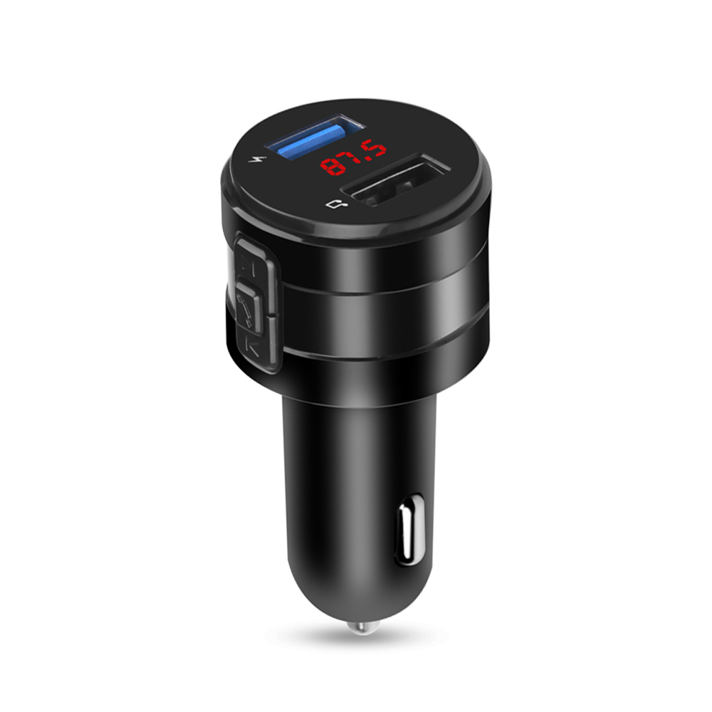 Wireless Handsfree Car Bluetooth 5.0 Kit FM Transmitter Car MP3 Player 3.6A Fast Charge Dual USB Charger Support TF Card Z2
