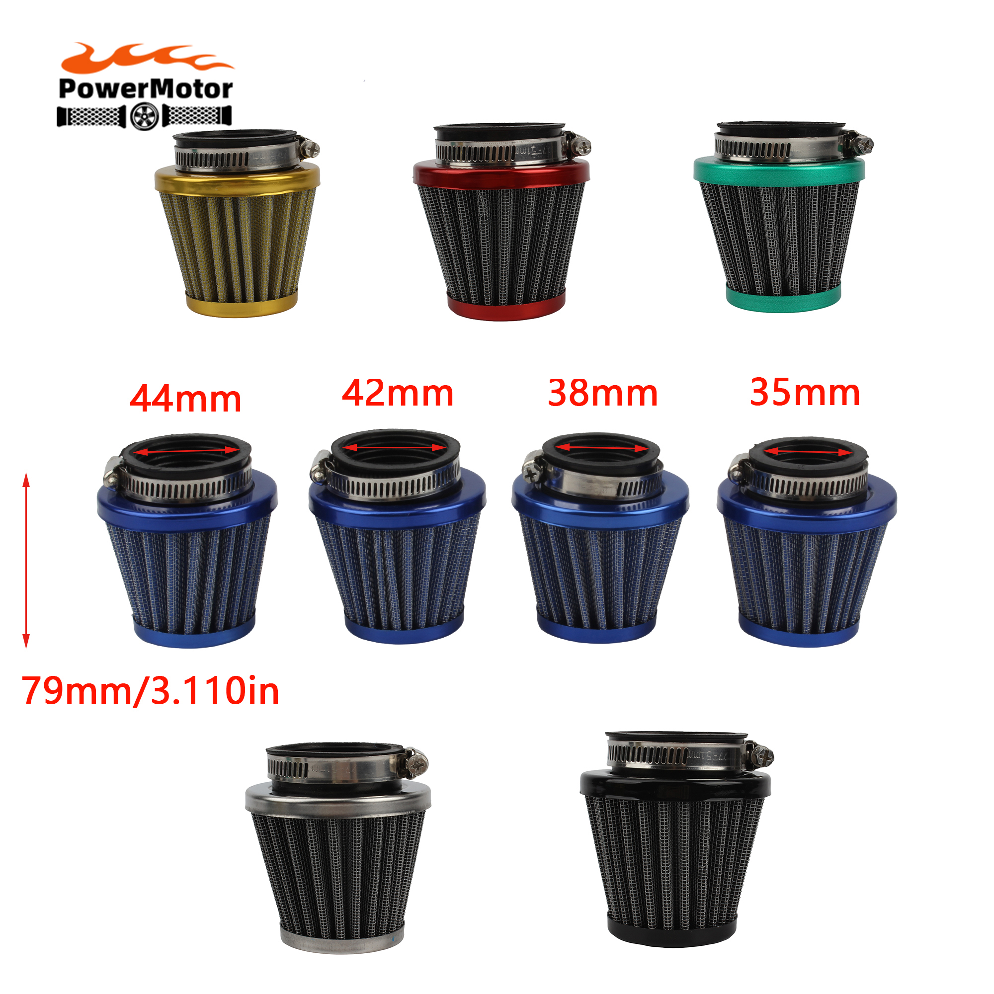 Motorrad luftfiltersysteme 35mm 38mm 42mm 44mm Universal- Motorrad teile Einlass Induktion ssatz Schmutz Grube Fahrrad