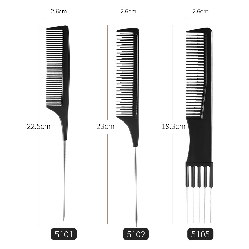 1/3pcs Hair Comb Brush Hair Smoothing Comb Brush Portable Fluffy Hairdressing Comb Anti Static Styling Tools: GRAY