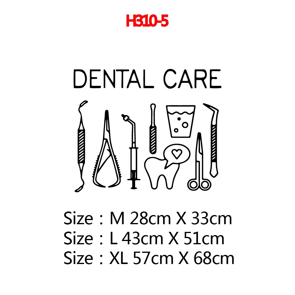 Brush Teeth Stickers Vinyl Wall Sticker For Dentist Shop Room Decor Waterproof Wall Art Decal наклейки на стену: Small / green