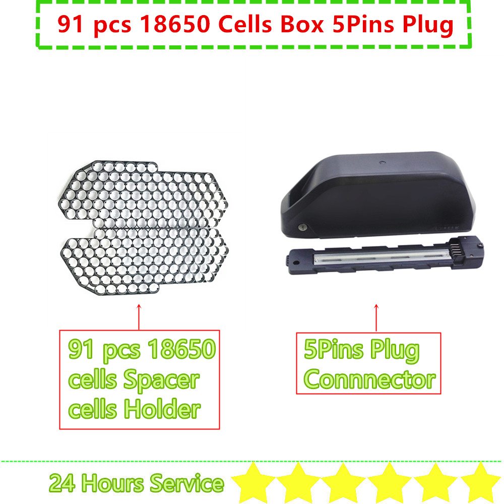 91 84 pcs 18650 Cells Big Ebike Battery Box Solutions 36v 48v 52v Polly Shark Down Tube Dolphin Battery Box 500w 750w 1000w