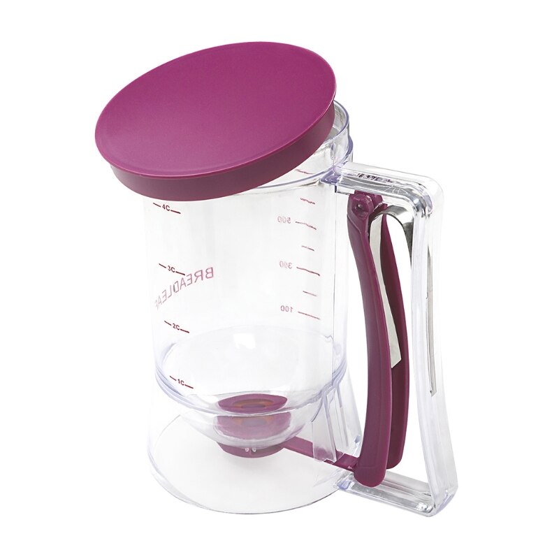 Distributeur de pâte à crêpes avec étiquette de mesure, 900ml