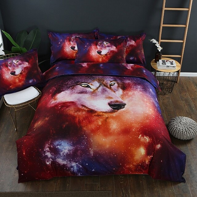 413D Tijger Dier Beddengoed Sets Dekbedovertrek Koning/Queen Size Tiger Wit Katoen Bed Cover Leeuw Eenhoorn Beddengoed kussensloop: 02 / CN Queen  3pcs