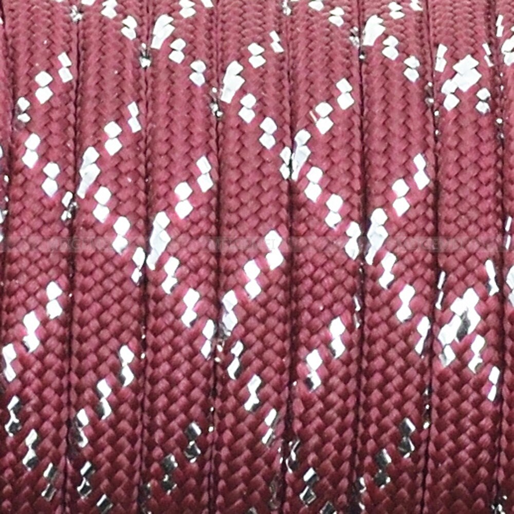 1 stk guld sølv ledning 550 paracord faldskærm ledning lanyard mil spec type iii 7 tråd kerne 100 ft 19 farver: Sort