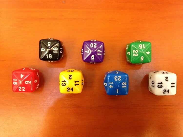 24 Surface Dice Twenty Four Sides Dice 24 Surface 24 dian Game with Numbers Dice Children Teaching Interest Props Teaching Mater