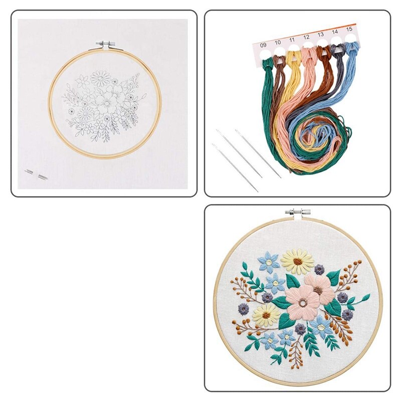 Full Range of Embroidery Starter Kit with Pattern,... – Grandado