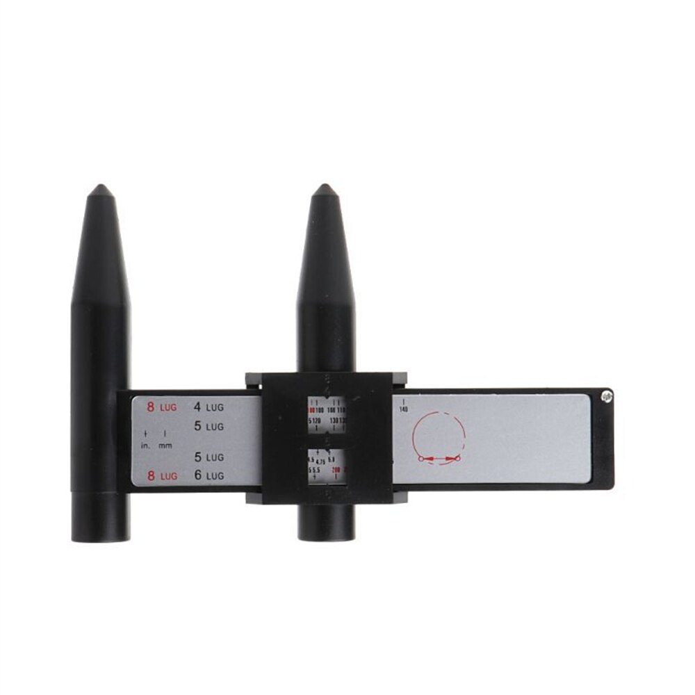 Wheel Rim Bolt Pattern Sliding PCD Measuring Tool Gauge Ruler 8 Holes PCD Ruler Lugs Hub Pitch Measurement Tool