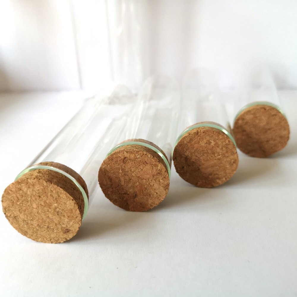 30Pcs/Lot 60ml Lab Glass Test Tubes with Cork Stopper DIY Wishing Bottles Storage Jars Bottle Containers Wedding 30x120mm