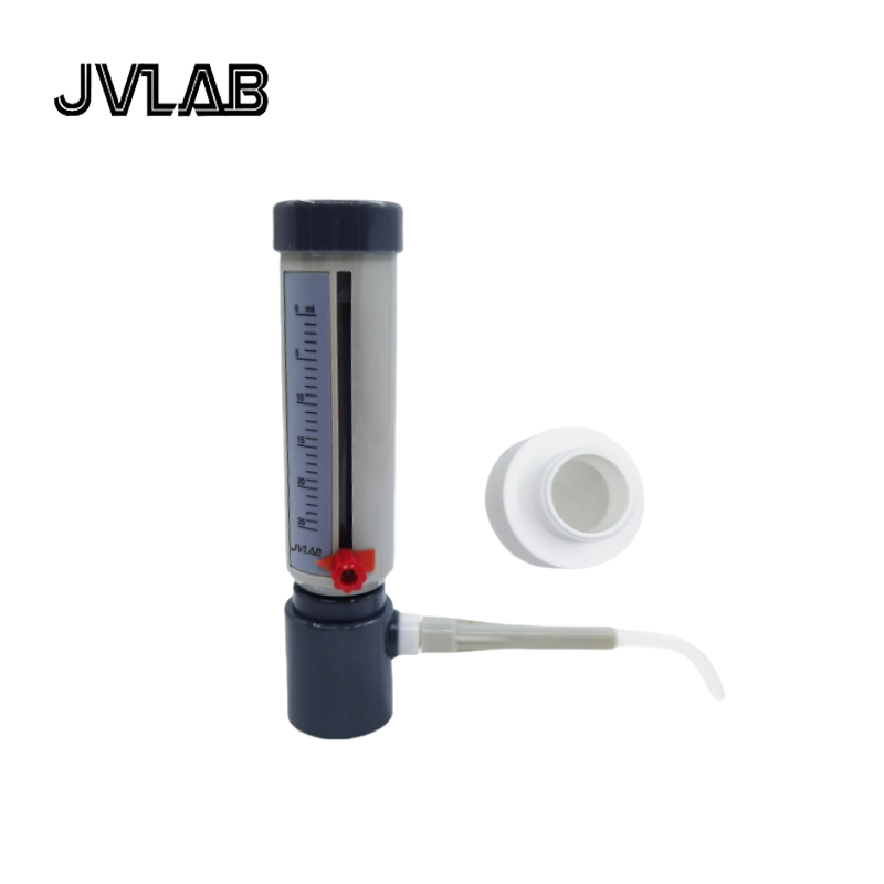 Dispensador superior de botellas de laboratorio, dosificador económico tipo manga, 5-25 ml, ajustable, semiautomático