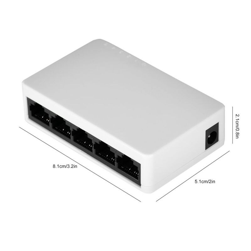 Mini Netzwerk Schalter 5 Hafen 10/ 100Mbps schnell Ethernet Netzwerk Schreibtisch schalten LAN Hub/Voll-oder Halb Duplex austausch, EU/uns/UK Stecker