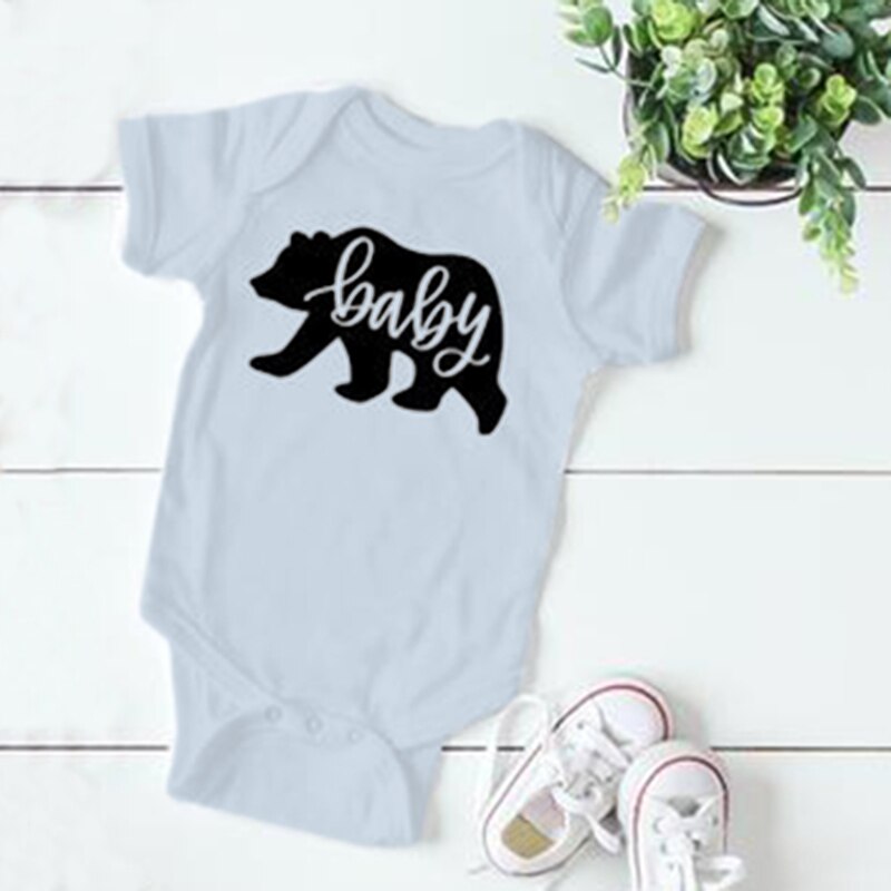 6m-12m zomerse cartoon korte mouwen schattige romper babymeisjeskleding babyjongenskleding babymeisjes onesie born babykleding: Grijs / 6m