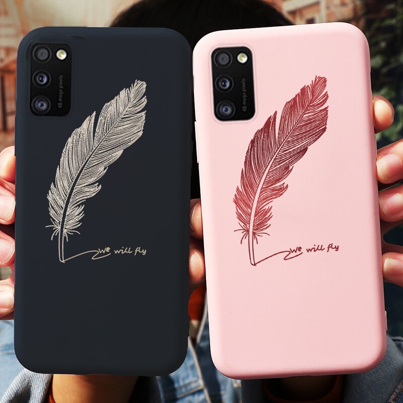 Phone Case For Samsung Galaxy A41 Cover 6.1" Flower Butterfly Soft Silicone Cases For Samsung A 41 a41 Back Cover Fundas Protect