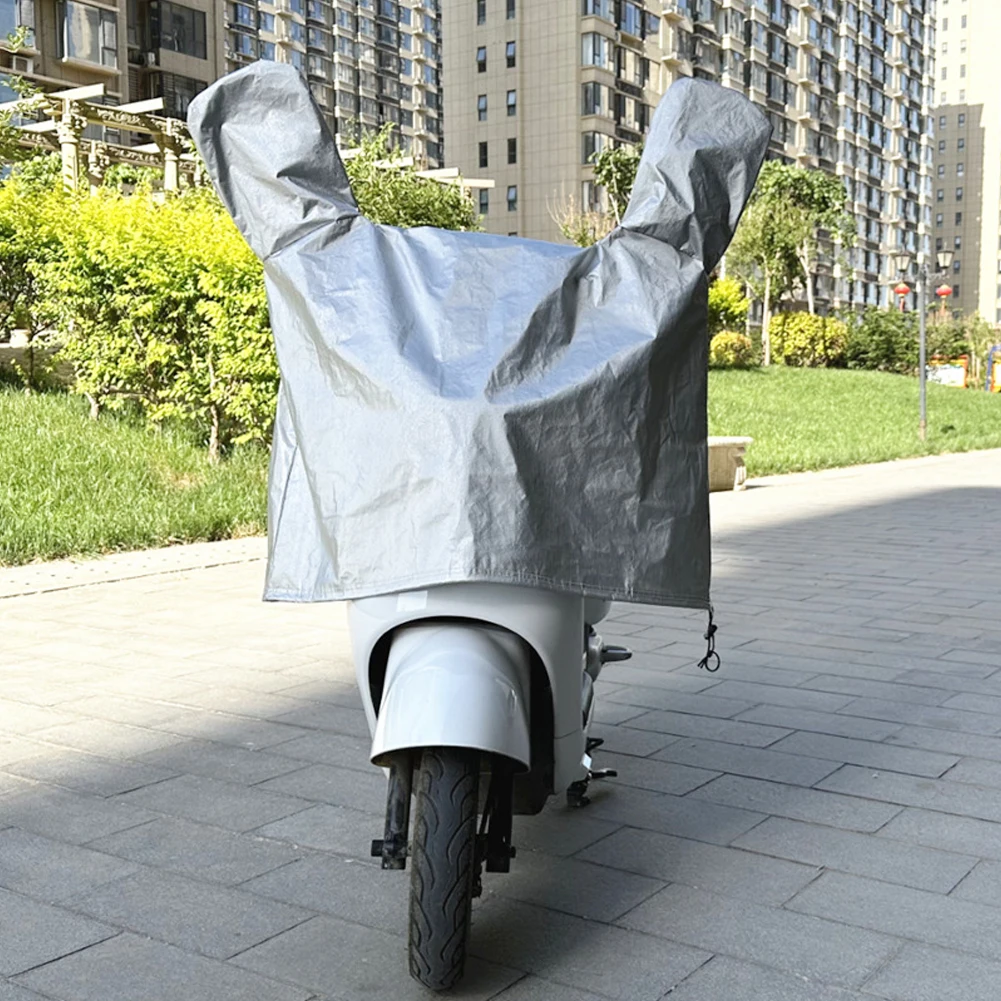 Cubierta impermeable para la lluvia para cabeza de motocicleta, Panel Universal para bicicleta eléctrica, cubierta para polvo, lluvia y nieve, cubierta protectora solar contra el polvo: Plata