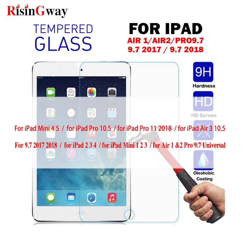 Voor Ipad Pro 11 Gehard Glas Voor Ipad Air 3 10.5 10.2 Mini 2 3 4 5 Screen protector Flim Voor 9.7