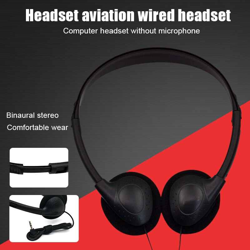 Head-mounted Computer Headset No Microphone Noise Canceling Sports MP3 Earphone GDeals