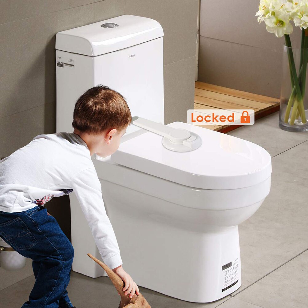 1pc Safety Toilet Lock Easy Installation Toilet Seat Lock Adhesive Baby Proof Toilet Lid Lock Child Proof Baby Safety Lock Kids