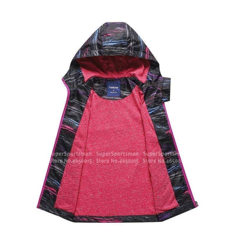 Autumn Kids Rain Waterproof Jackets Soft Shell Children Hiking Windbreaker SoftShell Outdoor Hooded Coat Camping Fishing Outfits