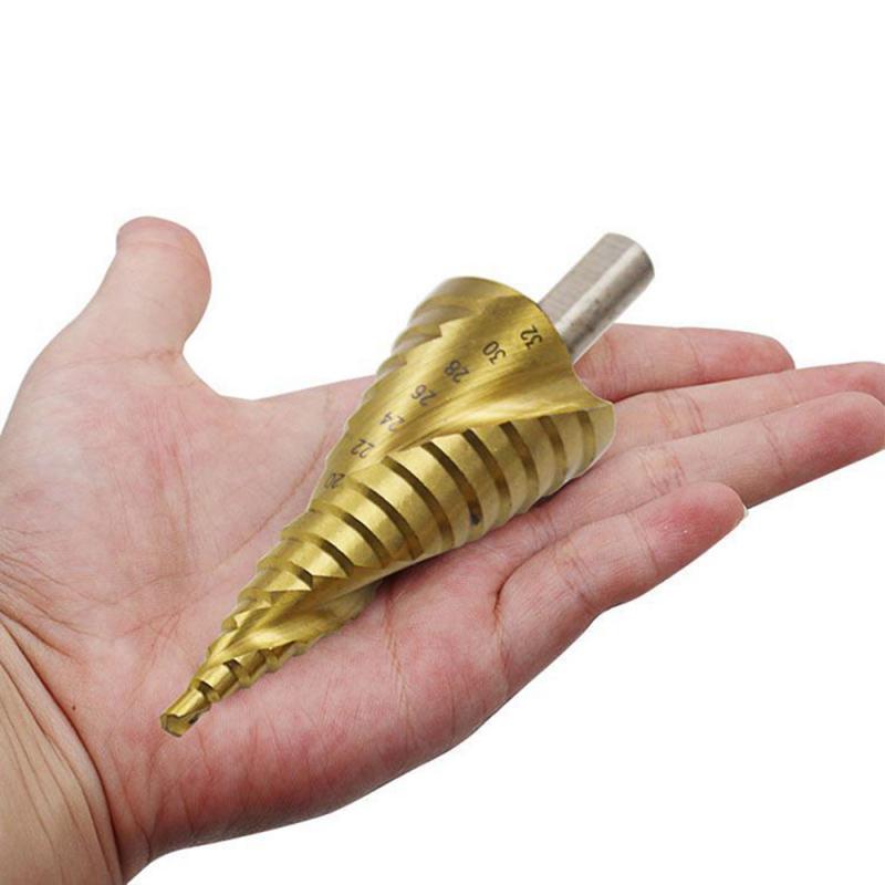 4-12Mm 4-20Mm 4 -32Mm Hss Rechte Groef Stap Boor Hout Metaal hole Cutter Core Boren Set Power Tools Stap Boor