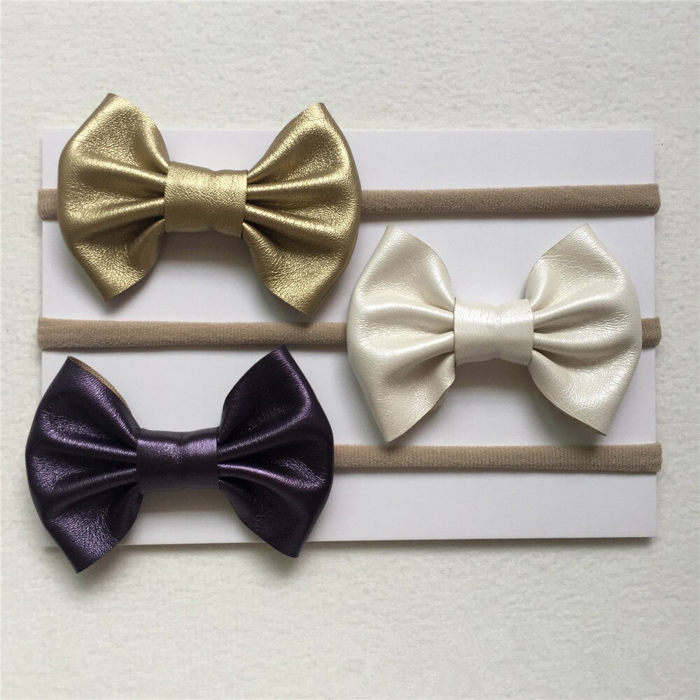 mignon en cuir papillon épingles à cheveux solide Kawaii PU cheveux arc pinces à cheveux princesse chapeaux accessoires de cheveux