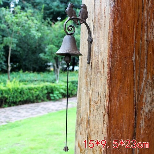 nordisch Land retro doppel konfrontiert tür platte gusseisen türklingel Hand glocke, Rustikalen Gusseisen Türklingel Sonnenblume bilden: 7