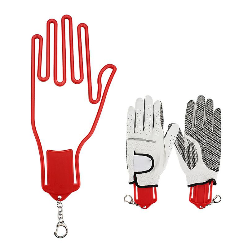 1Pc Golf Handschoen Brancard Met Sleutelhanger Plastic Handschoen Rack Droger Golf Handschoen Hanger Houder Golf Accessoire