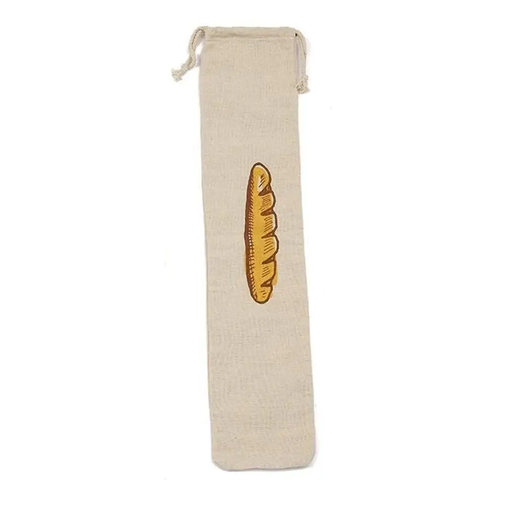 Bolsas reutilizables de lino con cordón para pan, organizador de cocina, gran almacenamiento lavable, accesorios de comida para el hogar, sin blanquear