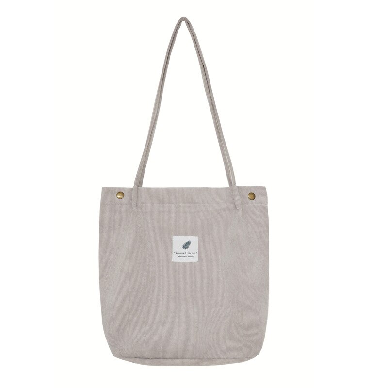 Woman Corduroy Shoulder Bag Reusable Shopping Bags for women Casual Tote Female Handbag