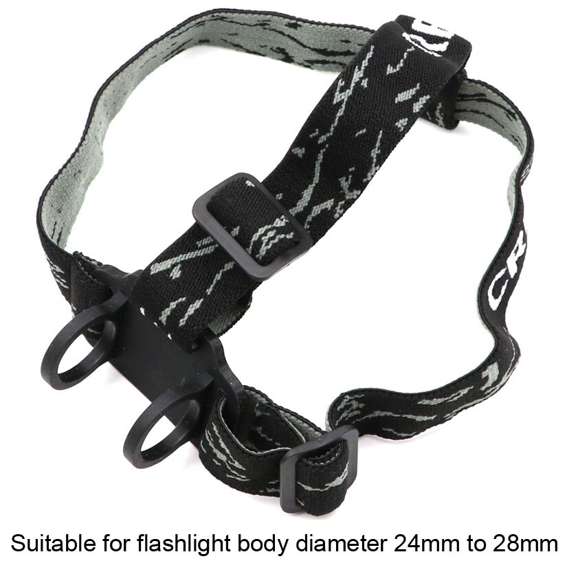 Varias bandas para la cabeza de linterna, correa ajustable elástica de nailon, soporte de montaje Frontal lateral para linterna LED, lámpara de faro: C