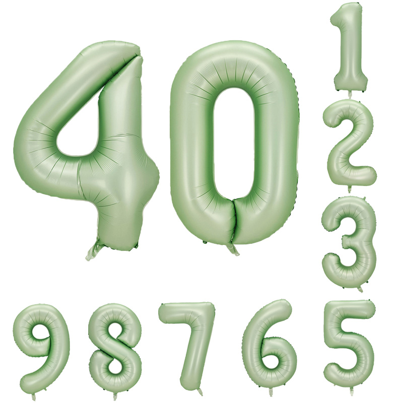 40inch Large Olive Green Number Balloons 1 2 3 4 5 6 7 8 9 Foil Balloon Birthday Party Decorations Figures Globos Baby Shower